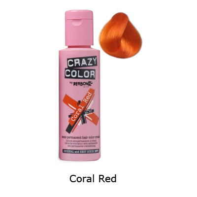 Crazy Color - Coral Red Haarfärbemittel - Semipermanenter Haarfarbstoff - Rot